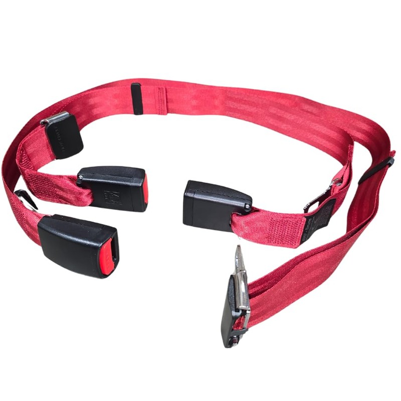 AMF Bruns H450199 Manual Pelvis Static Lap Belt, Red, 116"