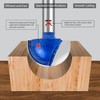 SMJXTOP 8Pcs Cove Box Round Nose Router Bit Set 1/4