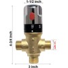 Thermostatic Mixing Valve，Shower Mixing Valve with 1/2 NPT Male Connections,Water