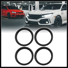 Hihaha Car Hub Centric Rings Wheel Bore Center 66.6 to 57.1mm - 4pcs Black Plastic Durable Material
