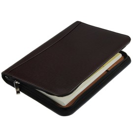 Liying® Business Multi-function Stationery Book in PU Leather A5 Notebook Memo Diaries Calculator Built-in Card Slot Manager Executive Compact Folder Wallet Zip Lock
