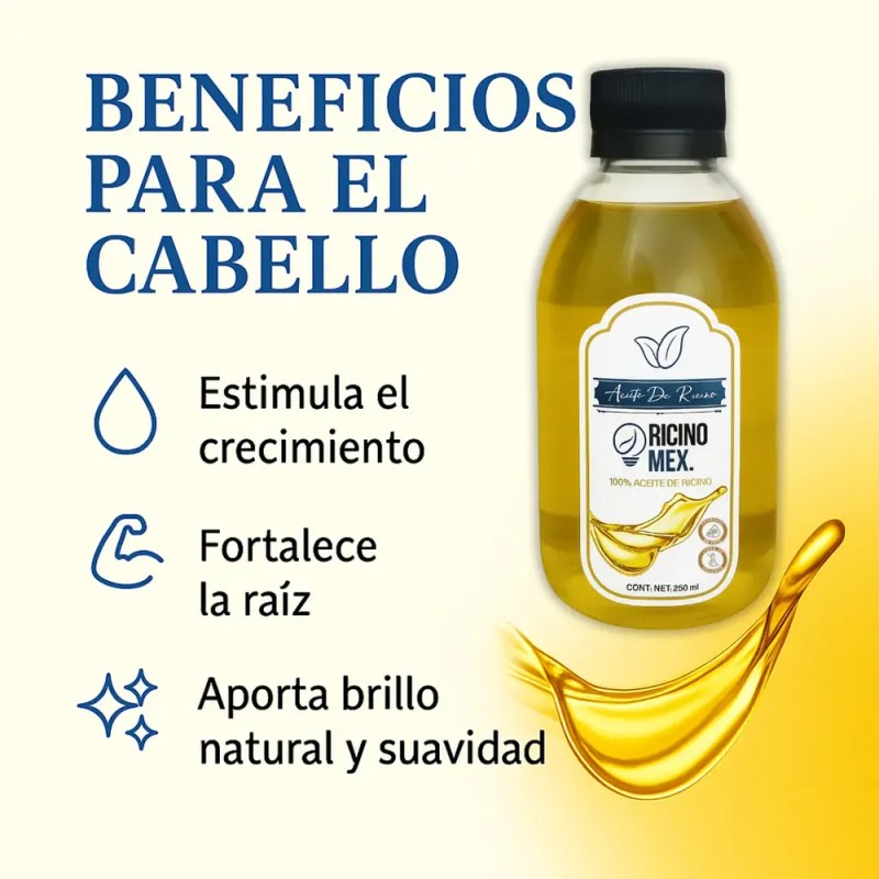 Aceite De Ricino Puro Y Orgánico 250 Ml - Corporal