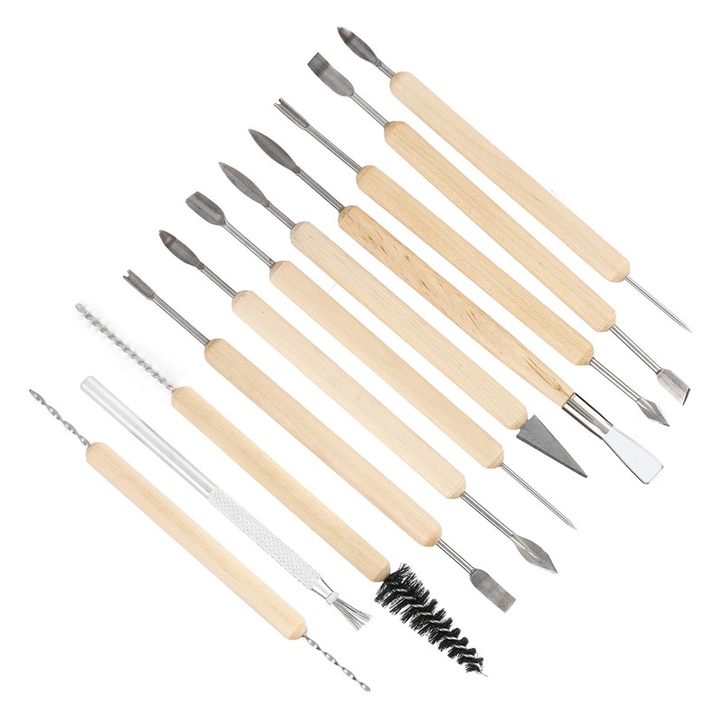 11pcs Soft Clay Carving Knives Multipurpose Stainless Pottery Sculpting Tools