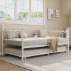 Metal Daybed Pull-out Trundle Twin Size Day Bed Frame w/