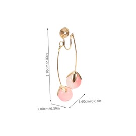 Baluue Pink Gradient Clip Earrings Long Dangle Fashion Accessories for Non Pierced Ears for Birthdays Weddings and Special Occasions