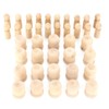 40Pcs Wooden Pegs Natural Unfinished Develop HandsOn Skills Wood Crafts