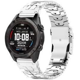 synsing No Tool Needed 22mm Titanium Band Compatible for Tactix 8 47mm/Fenix 8 47mm/7/6 Pro/Forerunner 965,26mm Metal Quick Fit WatchBand for Tactix 8 51mm/Instinct 3 50mm/Fenix 8 51mm/7X Pro/6X Pro