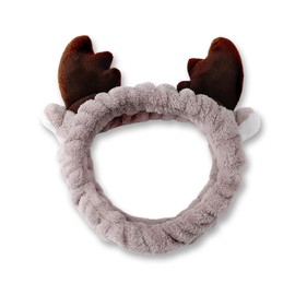 Christmas Antler Headband for Washing Face Christmas Makeup Hair Band for Women Girls Stretchy Makeup Headbands Shower Head Band for Make Up Christmas Reindeer Hair Bands for Women's Hair