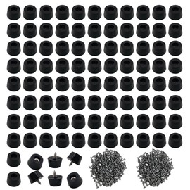 Soft Cutting Board Rubber Feet - 200 Pieces Non Slip Small Rubber Feet with 304 Stainless Steel Screws, 0.31x0.59(HD), Rubber Feet for Cutting Board Ideal for Kitchen and Furniture
