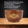 Wooden Rice Bowl Jujube Wood Anti Scald Exquisite Elegant Round