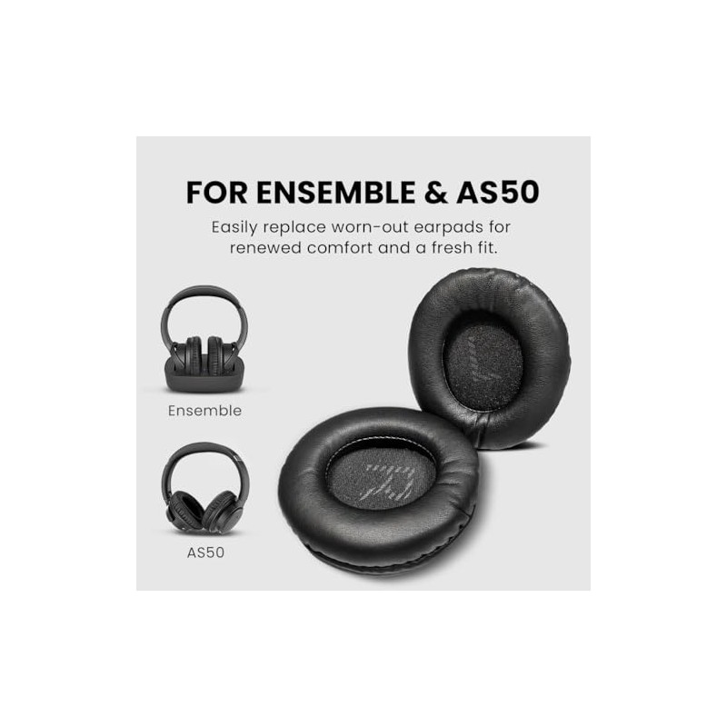 Avantree Black Replacement Earpads for Ensemble & AS50 Wireless TV
