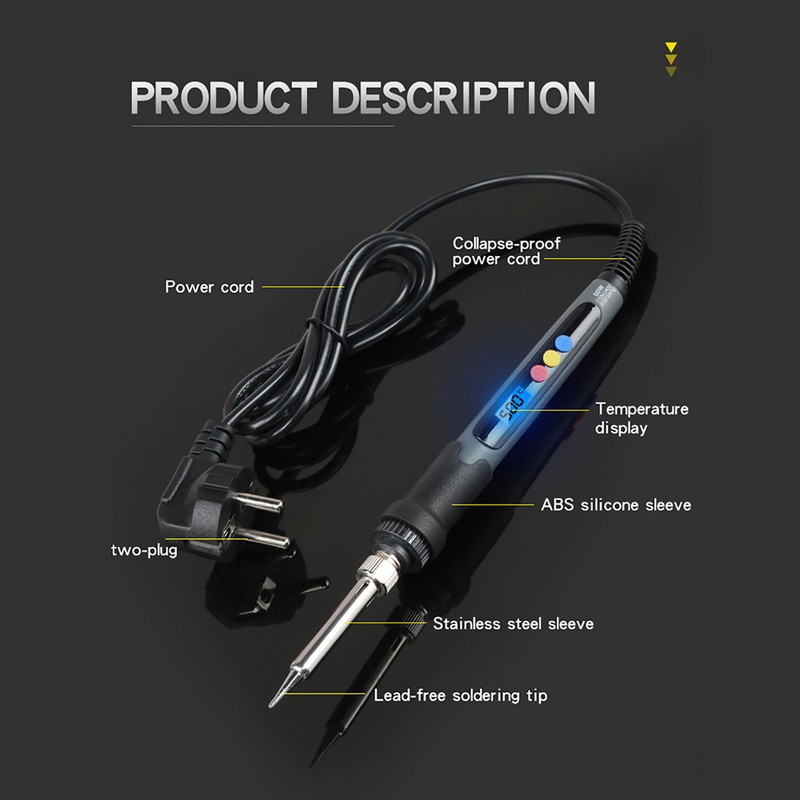 Soldering Iron Digital Display Electronic Soldering Iron Portable Adjustable Temperature
