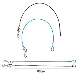 Dokeno Pack of 2 Chew-proof Dog Leads, Chew Proof Dog Lead Extension Rope, Dog Lead Extension, Dog Lead, Chew Proof Dog Lead Chain, Made of Metal Dog Leads for Small Medium Dogs