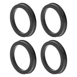 INFINAUTO 71.6mm to 56.1mm Car Wheel Hub Centric Rings Black Polycarbonate Wheels Center Shaft Shock Absorbing Hubrings 4 Pcs