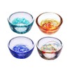 Mozacona 4pcs Colorful Crystal Glass Sake Cups Set,Small Wine Cups,Tea