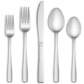 60 Piece Silverware Set Service for 12,Premium Stainless Steel Flatware Set,Mirror Polished Cutlery Utensil Sets,Durable Home Kitchen Eating Tableware Sets,Include Fork Knife Spoon,Dishwasher Safe