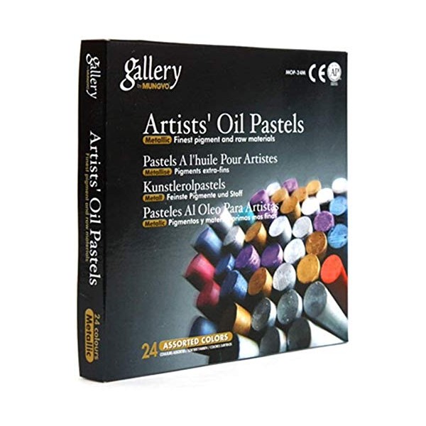Mungyo Gallery Artists' Oil Pastels - 24 Metallic Colors