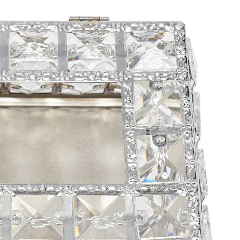 Crystal Rectangle Tissue Box Napkin Holder Rhinestone Tissue Storage Case