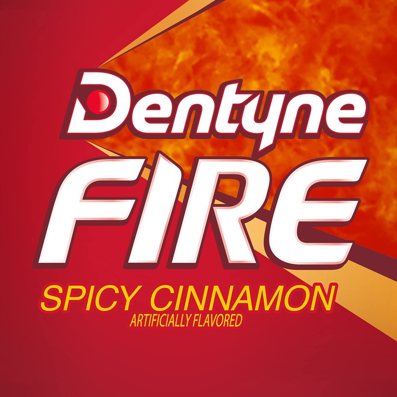 Dentyne Fire Spicy Cinnamon Sugar-Free Chewing Gum, Pack of 9