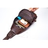 Sling Bag, BULLCAPTAIN Leather Chest Bag Crossbody Shoulder Business Backpack