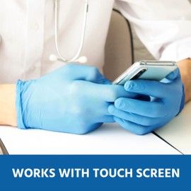 NU-SET Safety | Disposable Nitrile Gloves | Set of 100 Latex & Powder Free Multi Purpose Disposable Gloves (Large)