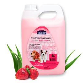 Alpha Dog Series Puppy Grooming Natural Dog Shampoo and Conditioner with Aloe Vera, pH Balanced Shampoo for Dogs, Tear-Free, Moisturizing Dog Shampoo for Sensitive Skin - (4L)