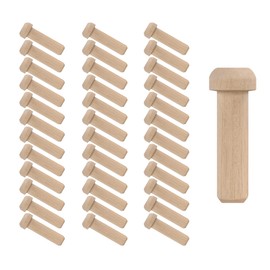 ILOT Wood Axle Pegs, 1-3/8-inch Fits 3/8-inch Hole Pack of 100 Mini Wooden Pegs for Train Car Wheel Craft Woodworking Pegboard