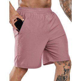 Haimont - Pantalones cortos deportivos para correr de 7 pulgadas de entrepierna, secado rápido, con bolsillo con cierre, ligeros, sin forro