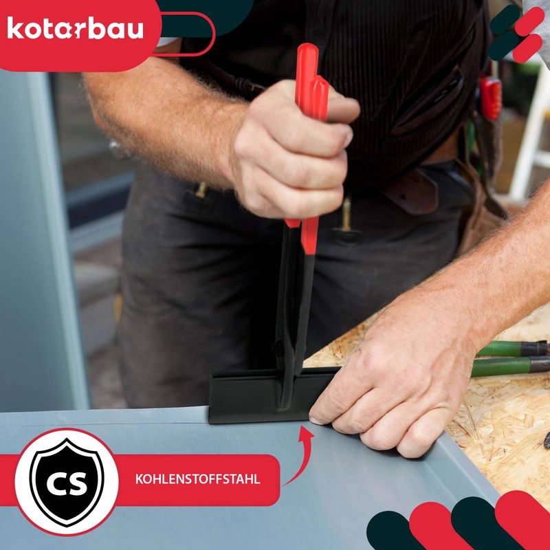 KOTARBAU® Sheet Metal Pliers 100 mm Straight 0º Forged Folding
