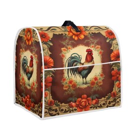 Pointodoor Kitchen Aid Mixer Cover Chicken Flower Rooster Stand Mixer Cover Dust Cover with Top Handle and Pocket，Small Appliance Accessories-Small