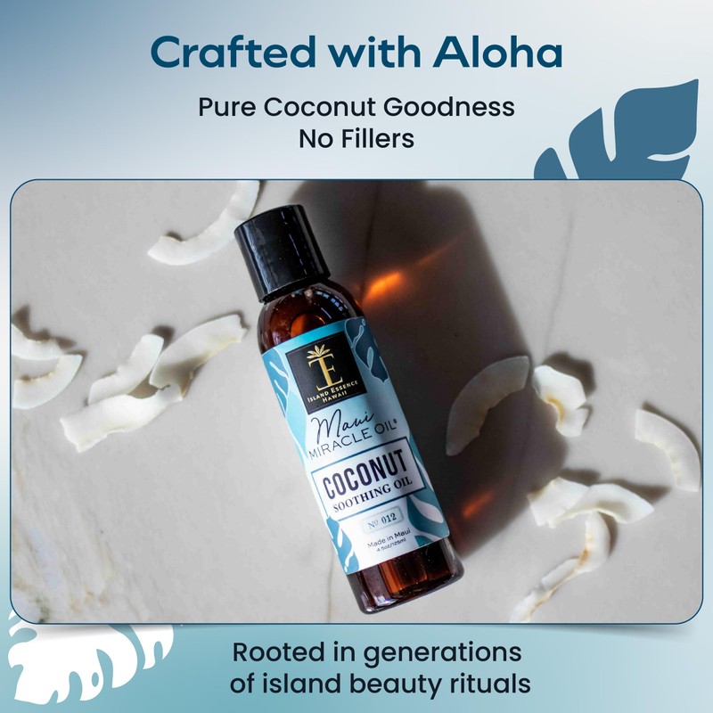 Island Essence Coconut Soothing Oil – Hawaiian Oil Blend with