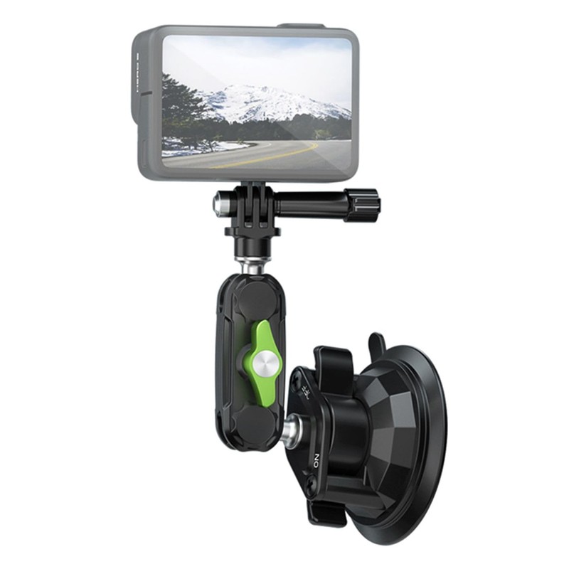Photoys Vaccum Suction Cup Car Mount,Aluminum Alloy Magic Arm 360-Degree