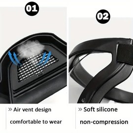 Adjustable Full Coverage Face Shield - 1pc Transparent Plastic Protective Screen With Air Vent And Breathing Valve, Comfortable Silicone Padding, Elastic Band For Kitchen And Industrial Use