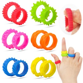 Yooyan Pack of 12 Fidget Ring Toys for Children and Adults, Anti-Stress Toy, Magic Finger Ring Toy Set, Sensory Gift in the Classroom, Sensory for Relaxation and Focus Promotion