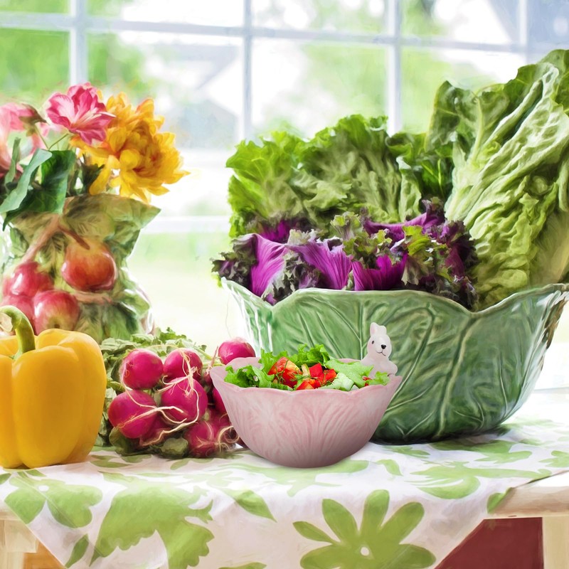 Holibanna Rabbit Bunny Ceramic Bowl Easter Fruit Bowls Easter Salad