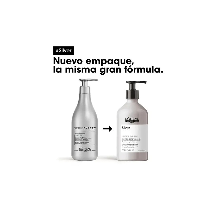Shampoo Cuidado Canas LOréal Professionnel Silver 500ml