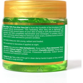 Indus Valley Bio Organic Non-Toxic Aloe Vera Gel for Acne, Scars, Glowing & Radiant Skin Treatment-175ml