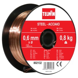 Telwin S.p.A. 802132 Steel Welding Wire Spool Diameter 0.6 mm 0.8 kg Copper