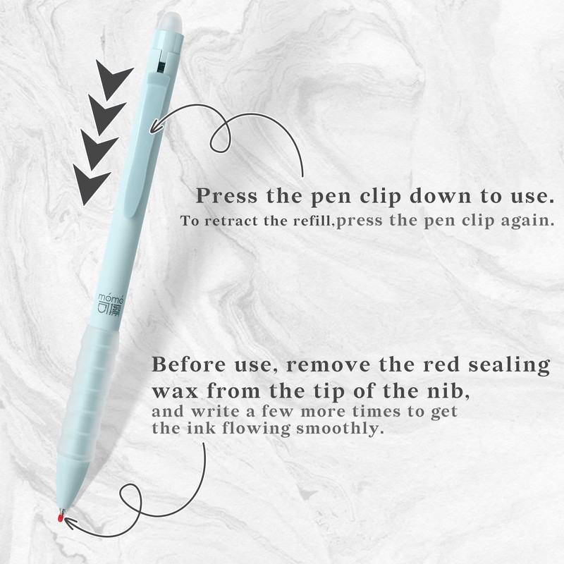 Temiary 18 Pcs Retractable Erasable Gel Ink Pens, 8 Pens