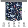 Riyidecor Kids Whale Sea Animal Shower Curtain for Bathroom Decor