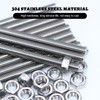 AIMEKE Pack of 12 M8 Threaded Rods, 100 mm Threaded