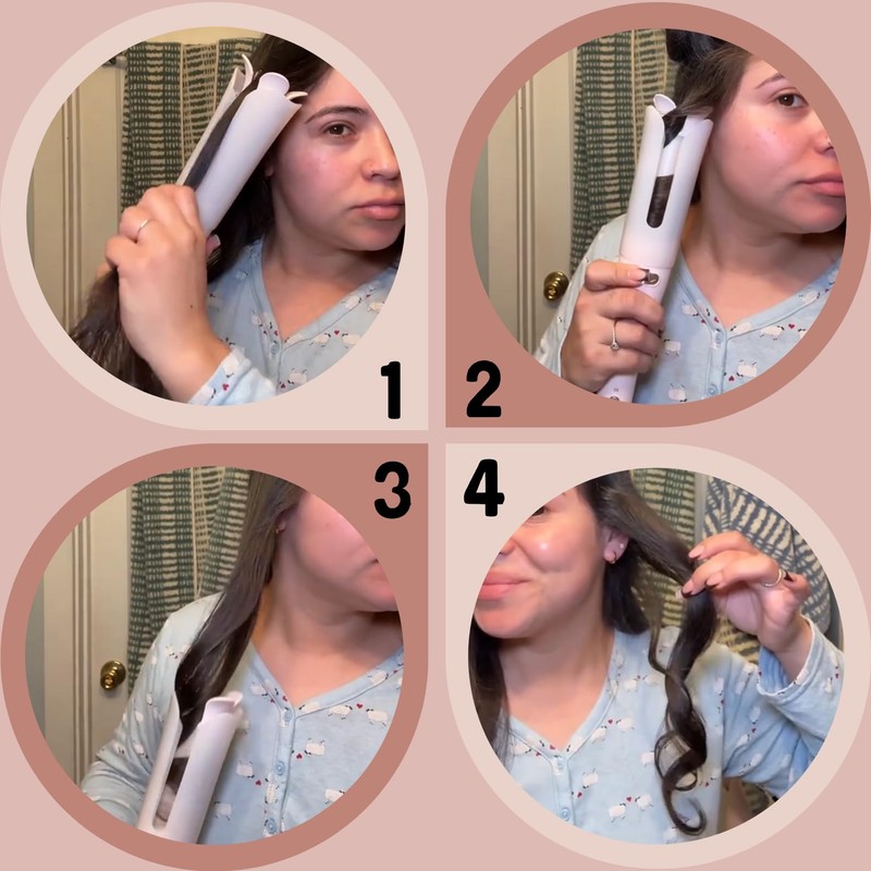 VAV Automatic Rotating Curling Iron Auto Hair Curler, Self-Rolling Curling