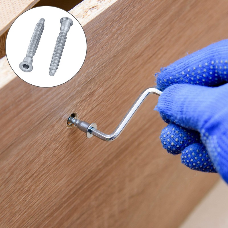 HEXATON Mounting Screws for Furniture Countersunk Head Hex Head 5
