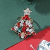 IMINI Christmas Tree Open Statement Rings for Women Girls 14K