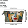 Livel lhood Abstract Face Makeup Bag Cute Small Organizer Zipper