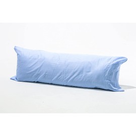 Large Size BOLSTER PILLOW CASES Only For Multiple Uses [4 Sizes & 20 Colors Choice] Pregnancy Pillow case/Nursing Pillow/Maternity Pillow (Sky Blue - KING 5 Feet 60")