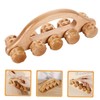 Ipetboom 2pcs Handheld Massage Roller Ball Wooden Neck Massager Heat
