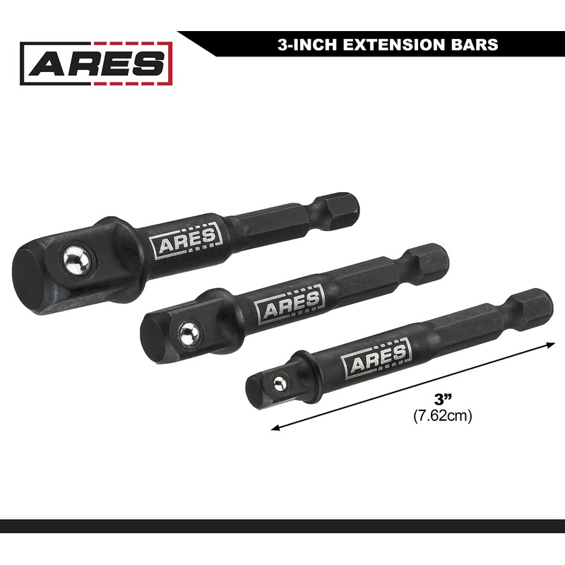 ARES 22048 – 2-Pack 3-Inch Impact Grade Socket Adapter Set