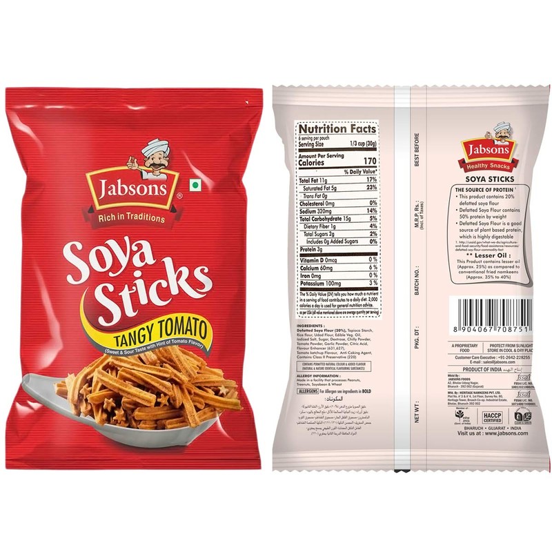 Jabsons - Soya Sticks (3 PACK), 180g x 3 (Variety
