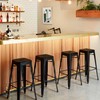 Yaheetech 30'' Metal Bar Stools 4PCS Bar Height Barstools Stackable